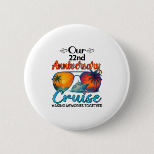 Our 22nd Anniversary Cruise Vacation Husnd Wife Co 6 Cm Round Badge