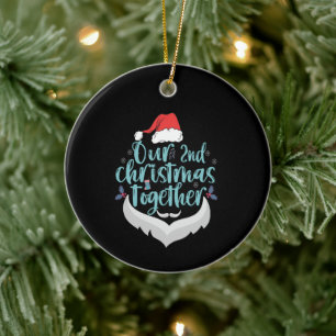Our 2nd Christmas Together Couple Family Matching Ceramic Ornament