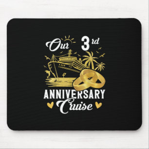 Our 3rd Anniversary Golden Cruise Vacation Couple Mouse Pad