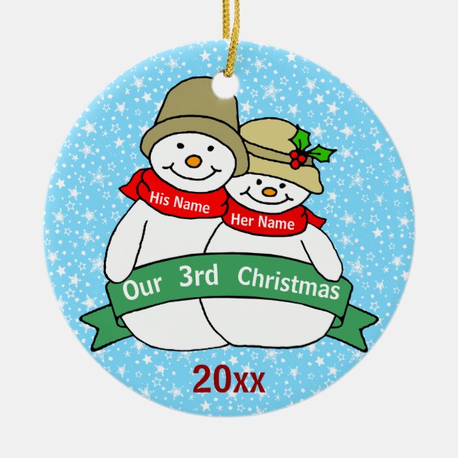 Our 3rd Christmas Ceramic Tree Decoration (Front)