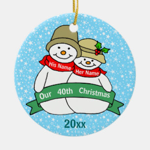 Our 40th Christmas Ceramic Tree Decoration