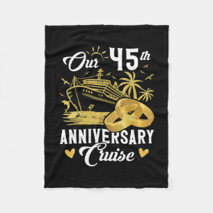 Our 45th Anniversary Golden Cruise Vacation Couple Fleece Blanket
