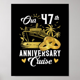 Our 47th Anniversary Golden Cruise Vacation Couple Poster
