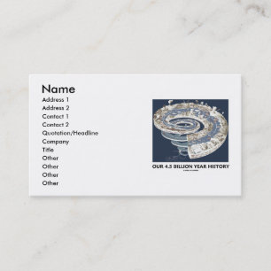 Our 4.5 Billion Year History (Geological Timeline) Business Card
