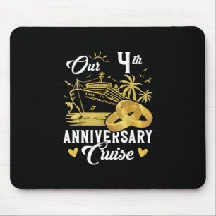 Our 4th Anniversary Golden Cruise Vacation Couple  Mouse Pad