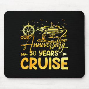 Our 50th wedding anniversary cruise trip husband w mouse pad