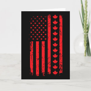 Our 51st State Of America American Flag With Canad Card