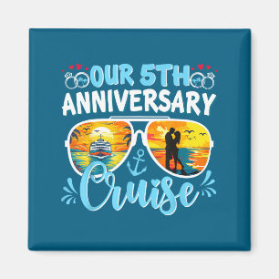 Our 5th anniversary cruise husband wife couples cr magnet