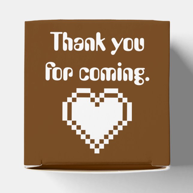 Our 8-Bit Hearts in Chocolate Favour Box (Top)