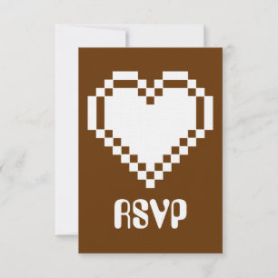 Our 8-Bit Hearts in Chocolate RSVP Card