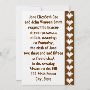 Our 8-Bit Hearts in Chocolate Wedding Invitation