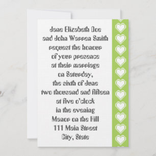 Our 8-Bit Hearts in Peridot Wedding Invitation