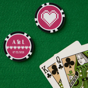 Our 8-Bit Hearts in Raspberry Poker Chips