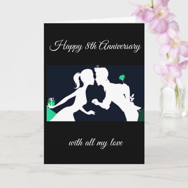 ***OUR 8th ANNIVERSARY*** ANNIVERSARY CARD (Orchid)