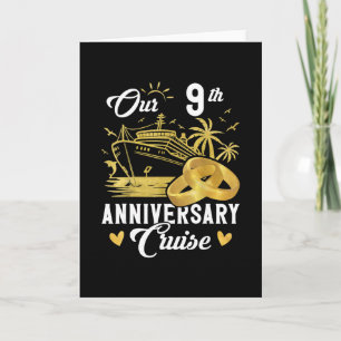Our 9th Anniversary Golden Cruise Vacation Couple Card