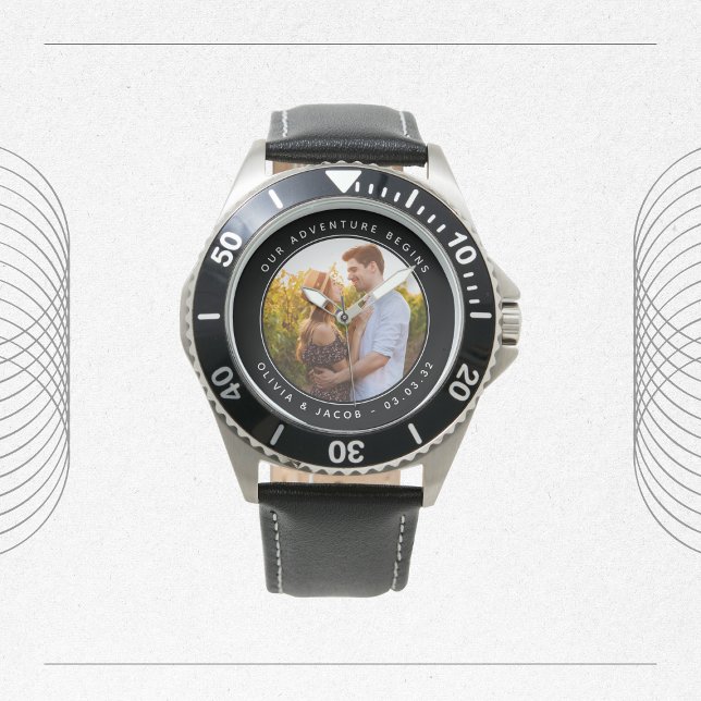 Our Adventure Begins Groom Wedding Day Gift Watch (Creator Uploaded)
