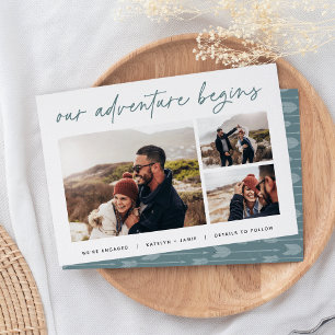 Our Adventure Begins Multi Photo Engagement Announcement