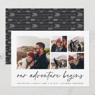 Our Adventure Begins   Multi Photo Save The Date