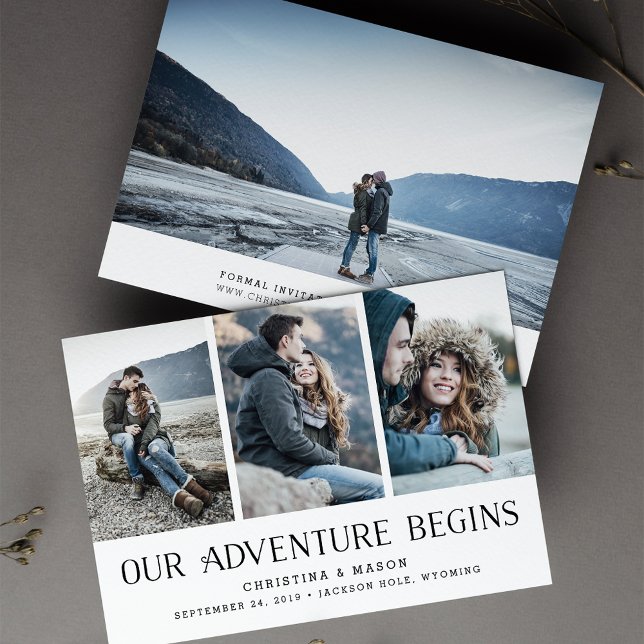 Our Adventure Begins | Multi Photo Wedding Save The Date (Creator Uploaded)