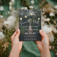 Our Adventure Begins | Rustic Forest Save the Date