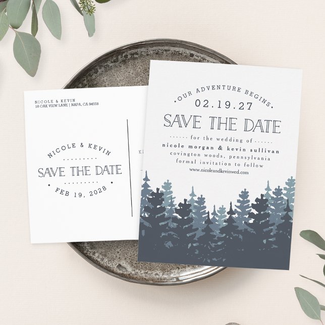 Our Adventure Begins | Save the Date Announcement Postcard (Creator Uploaded)