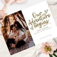 Our Adventure Begins Wedding Save The Date Photo