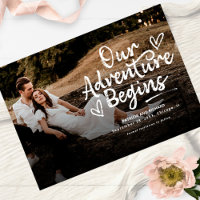 Our Adventure Begins Wedding Save The Date Photo
