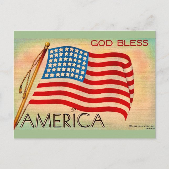 Our American Flag Postcard (Front)