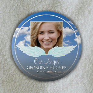 Our Angel Custom Photo Funeral 7.5 Cm Round Badge
