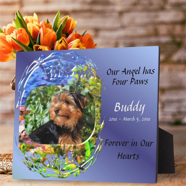 Our Angel has Four Paws Scenic Path View 0819 Plaque (Creator Uploaded)