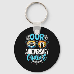 Our anniversary cruise husband wife couples cruise key ring