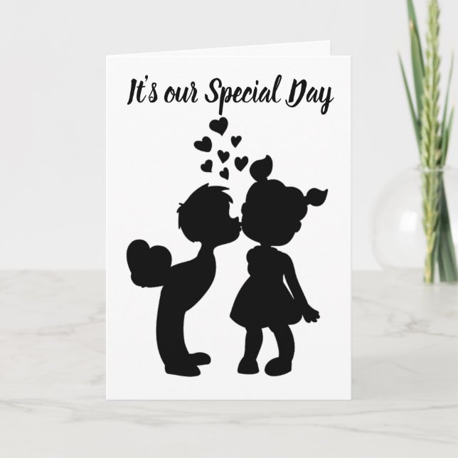 ***OUR ANNIVERSARY*** KISS ON YOUR CHEEK AND MORE CARD (Front)