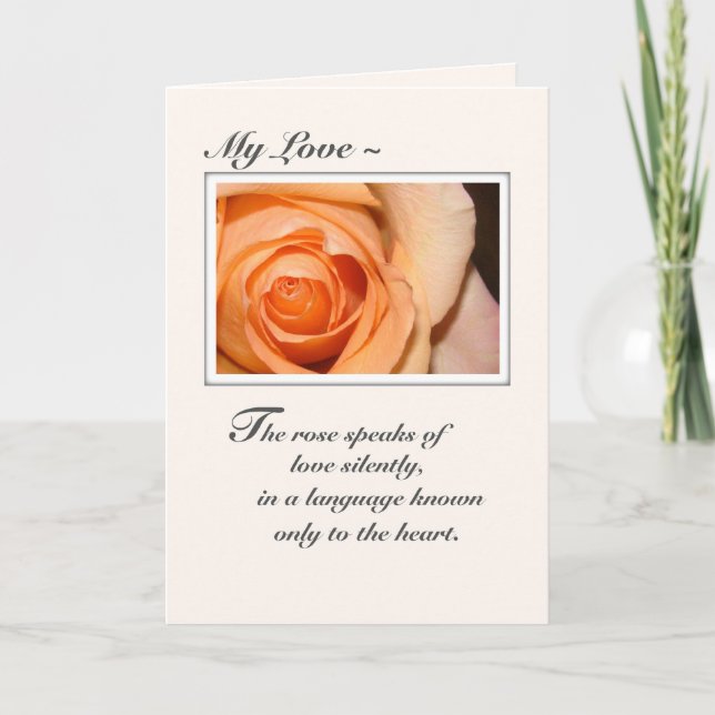 Our Anniversary Orange Rose Card (Front)
