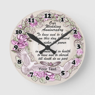 Our Anniversary  Round Clock