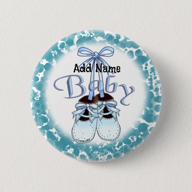 Our Baby Boy Shoes 6 Cm Round Badge (Front)