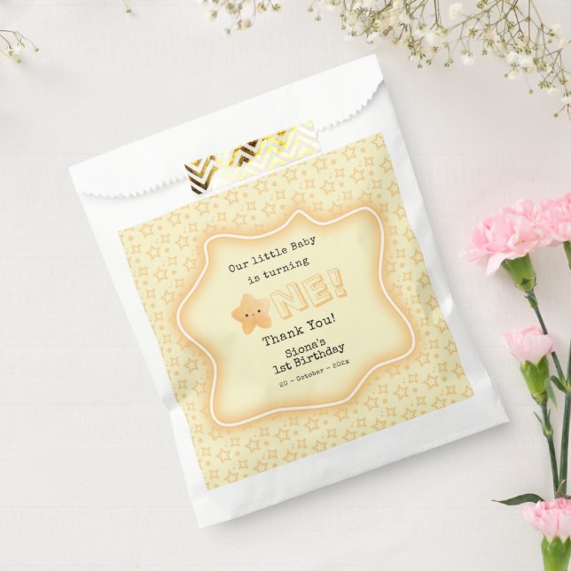 Our Baby Is Turning One Cute Star 1st Birthday Favour Bag (Sealed)