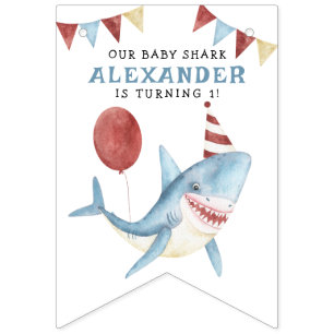 Our Baby Shark 1st Birthday Under The Sea Bunting