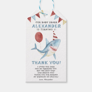 Our Baby Shark 1st Birthday Under The Sea Gift Tags