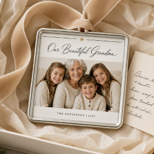 Our Beautiful Grandma Personalised Grandchildren Metal Ornament