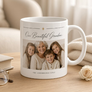 Our Beautiful Grandma Personalised Grandkids Photo Coffee Mug