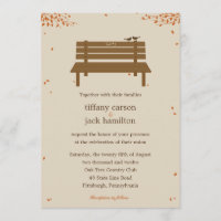 Our Bench Fall Wedding Invitation