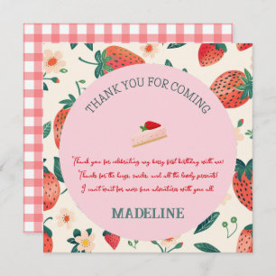 Our Berry Sweet Birthday Message Thank You Card