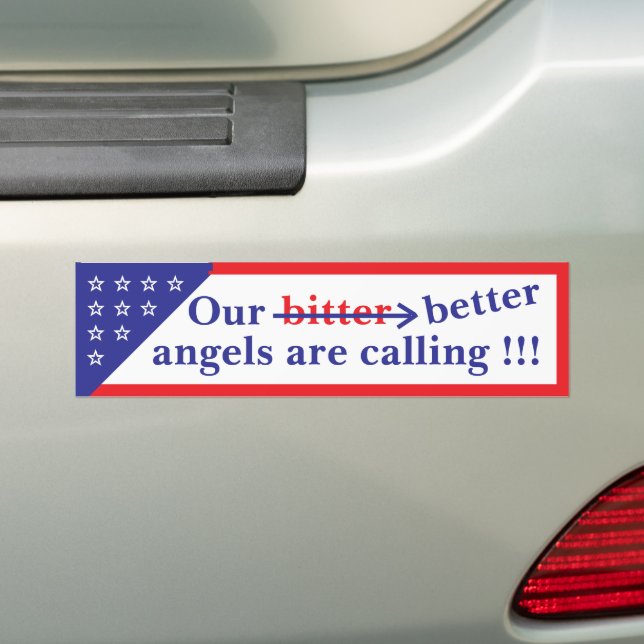 Our Better Angels Bumper Sticker (On Car)