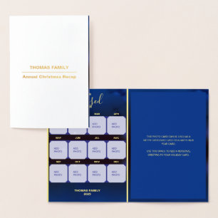 Our Blessed Year 12 Photo Holiday Foil Card