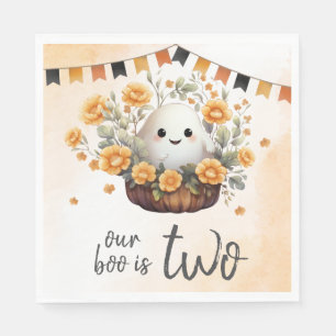 Our Boo is Two Ghost Birthday Napkin