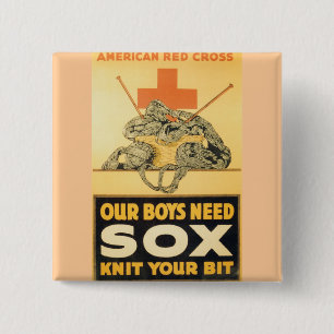 Our Boys Need Sox 15 Cm Square Badge