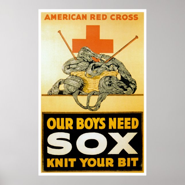 Our Boys Need Sox ~ Knit Your Bit Poster (Front)