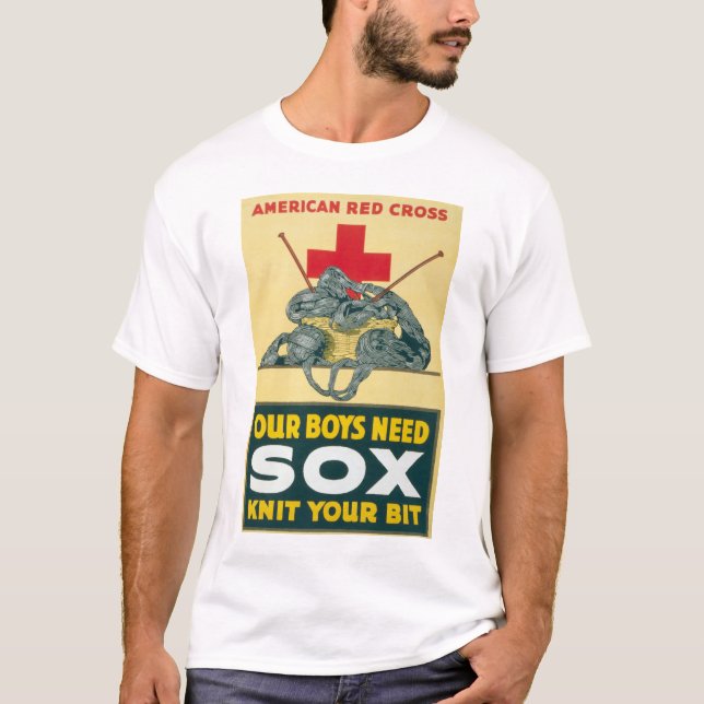 Our boys need sox - knit your bit T-Shirt (Front)