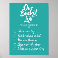 Our Bucket List Customised Keepsake Checklist