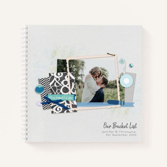 Our Bucket List Photo Scrapbook Keepsake Journal (Front)